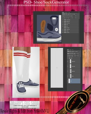 ◘Shoe/Sock Generator Plus Textures◘ PSD