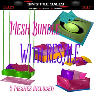 Mesh Bundle * 5 Meshes WITH RESALE Rights