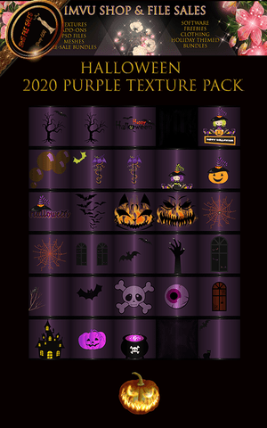 Halloween 2020 Purple Texture Pack - 30 Files🎃