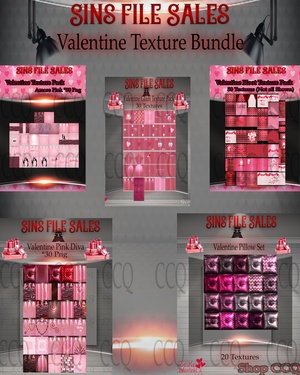 ♥Valentine Texture Bundle♥ 5 Packs Included