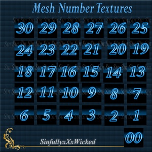 *Blue* Mesh Numbered Textures (00-30)