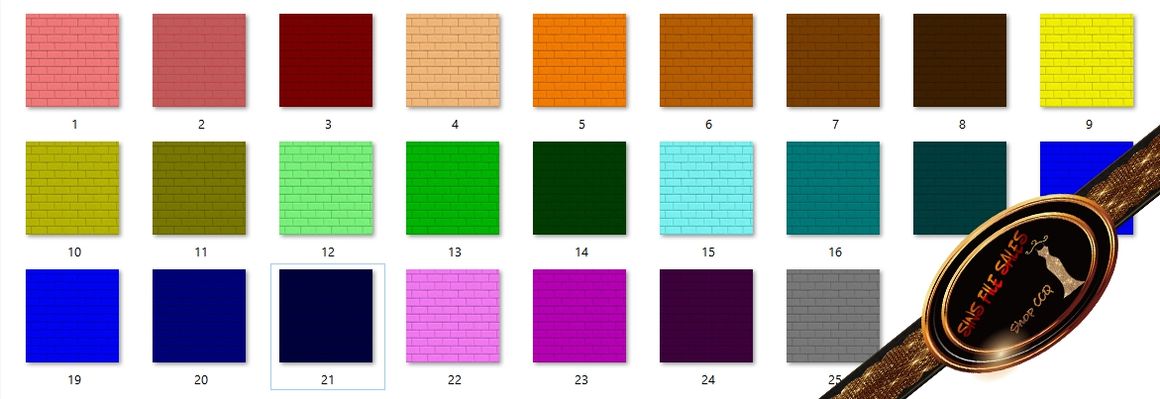 •Multi Colour Brick Texture Set• 25 Files