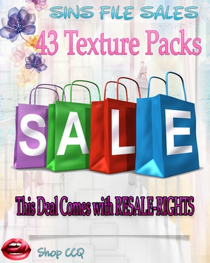 •Mega Texture Pack Deal with RESALE Rights•43 Packs Included