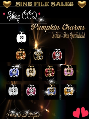 Pumpkin Style Charms/Gems