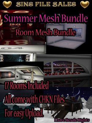 *Summer Mesh Bundle* 17 Room Meshes