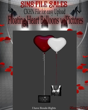 ♥Heart Floating Balloons w/Pictures Mesh*CHKN