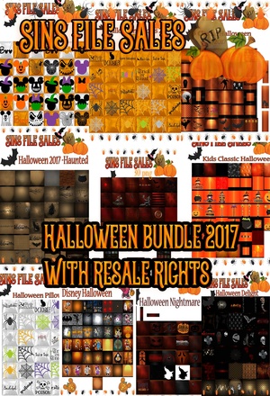 Halloween Texture Bundle 2017 With Resale Rights