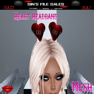 Heart Headband Mesh * W/Resale Rights