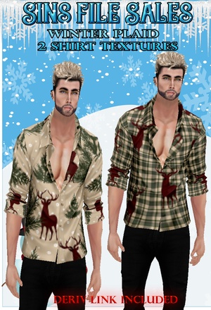 Winter Plaid Mens Shirts