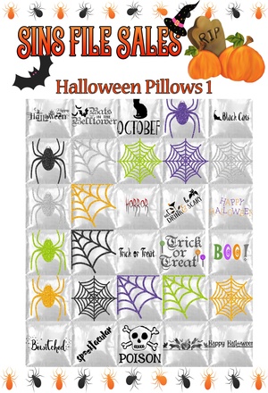 Halloween Pillows 1 *30 png*