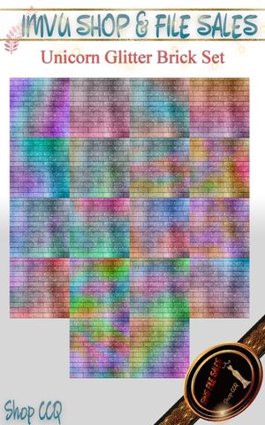 Unicorn Glitter Brick Texture Pack