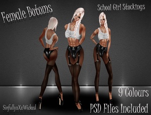 School Girl Stockings *9 stocking Textures