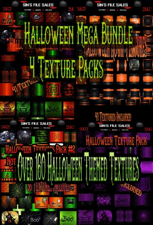 Halloween Mega Bundle* 4 Texture Packs w/Over 160 Textures