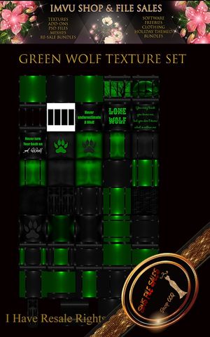 Green Wolf Texture Pack- 44 Files