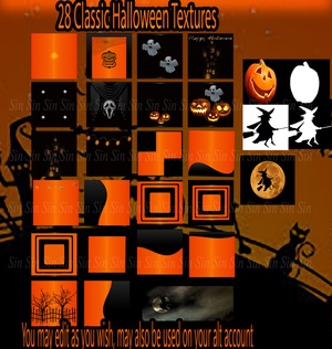 Classic Halloween Texture Package w/RESALE RIGHTS