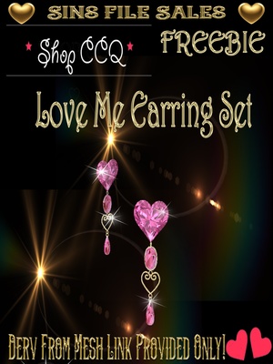 ~Freebie~ Love Me Earring Set