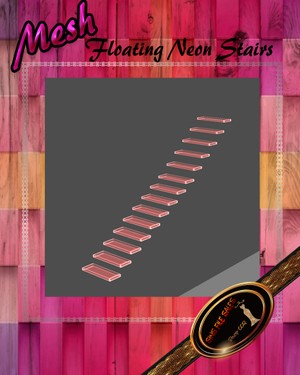 •Neon Floating Stairs Mesh• CHKN File