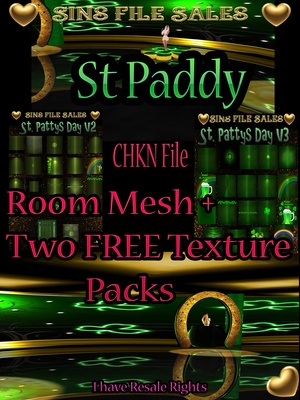 St Paddy Room Mesh + 2 FREE Texture Packs