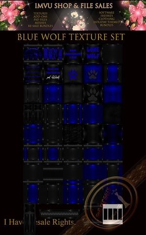 Blue Wolf Texture Pack- 44 Files