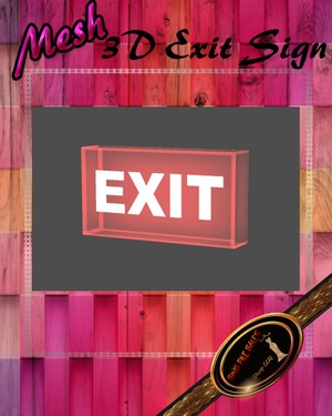 •3D Exit Sign Mesh• CHKN File