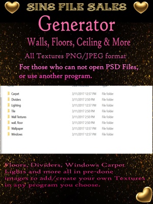  Wall, Floor, Window &amp; More Generator (Image Files)