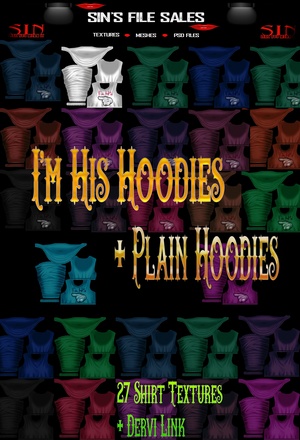 I&#x27;m His + Plan Hoodie Set *Female* 27 Shirt Textures Included