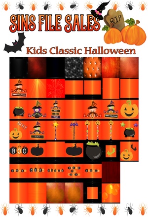 Classic Kids Halloween Textures *47 png