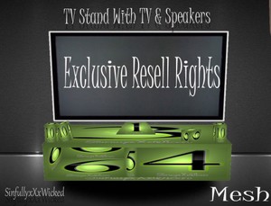 TV Stand + TV &amp; Speakers Mesh **Exclusive Resell Rights**Limited 