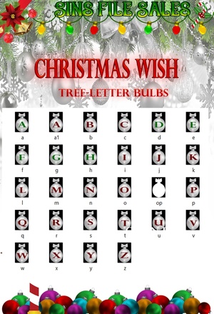 Christmas Wish- Letter Bulbs