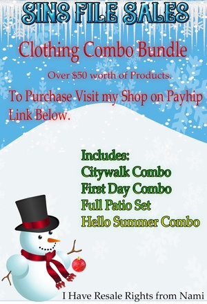 (Purchase from Payhip)--Clothing Bundle- 4 Combos Included