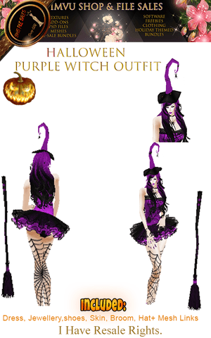 Halloween Purple Witch-Full Outfit 🎃