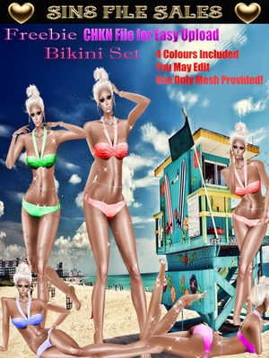 Free Bikini Set* CHKN Included for Easy Upload.