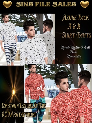 ♥Azure Male Bundle A&amp;B♥ Chkn for easy upload.