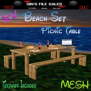 Picnic Table Beach Style *Mesh w/Textures