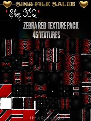 Red Zebra Texture Pack