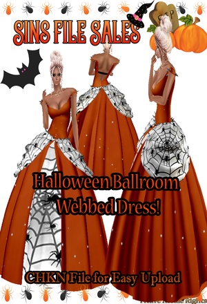 Halloween Freebie * Webbed Ballgown