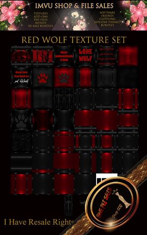 Red Wolf Texture Pack- 44 Files