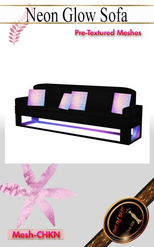 •Glow/Neon Sofa Set•