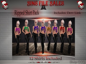 Ripped Shirt Pack *12 Shirts Included