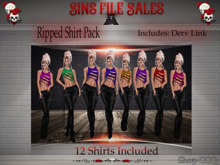 Ripped Shirt Pack *12 Shirts Included