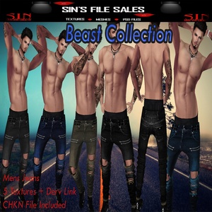 Beast Collection * 5 Jean Textures + CHKN