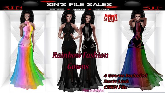 Rainbow Fashion Gown Bundle