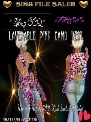 Freebie#2 *Layer-able Pink Camo *CHKN File Included