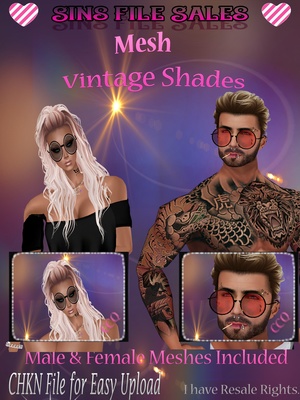 Vintage Sunglasses Male &amp; Female Meshes