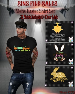 SALE🐰🐥Mens Easter Shirt Set- 12 Shirts Included 🐰🐥Price Dropped