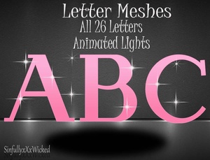 26 Letter Meshes *Animated Lights