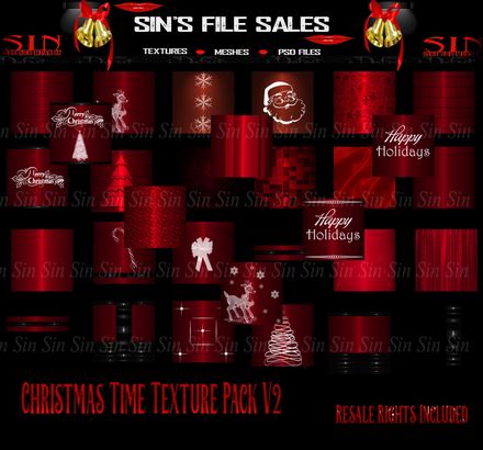 Christmas Time Texture Pack V2 / Resale Rights Included