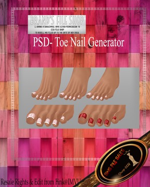 •Toe Nail Generator PSD•