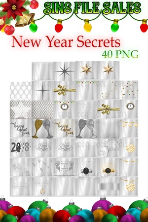 New Year Secrets Textures * 40 Png