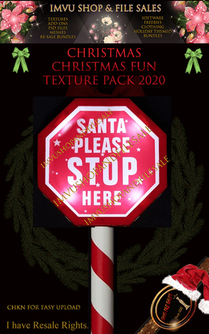 🎅Mesh🎅 Stop Sign/Santa Stop Here- CHKN for Easy Upload